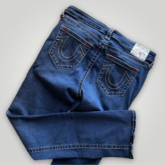 TRUE RELIGION BECCA MID RISE BOOT RARE Y2K BOOTCUT JEANS BLUE - 33 - Picture 4 of 10